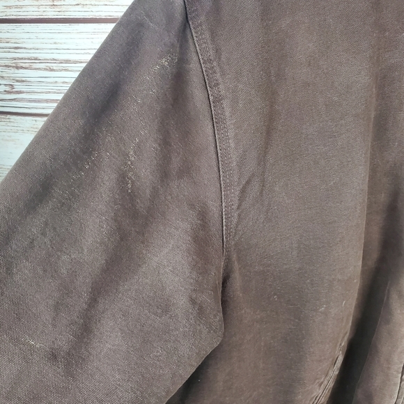 Carhartt Men's 3XL Brown Fleece Sherpa Lined Hooded Duck Canvas Jacket Coat - Picture 7 of 14
